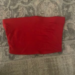 Red Crop Tube Top